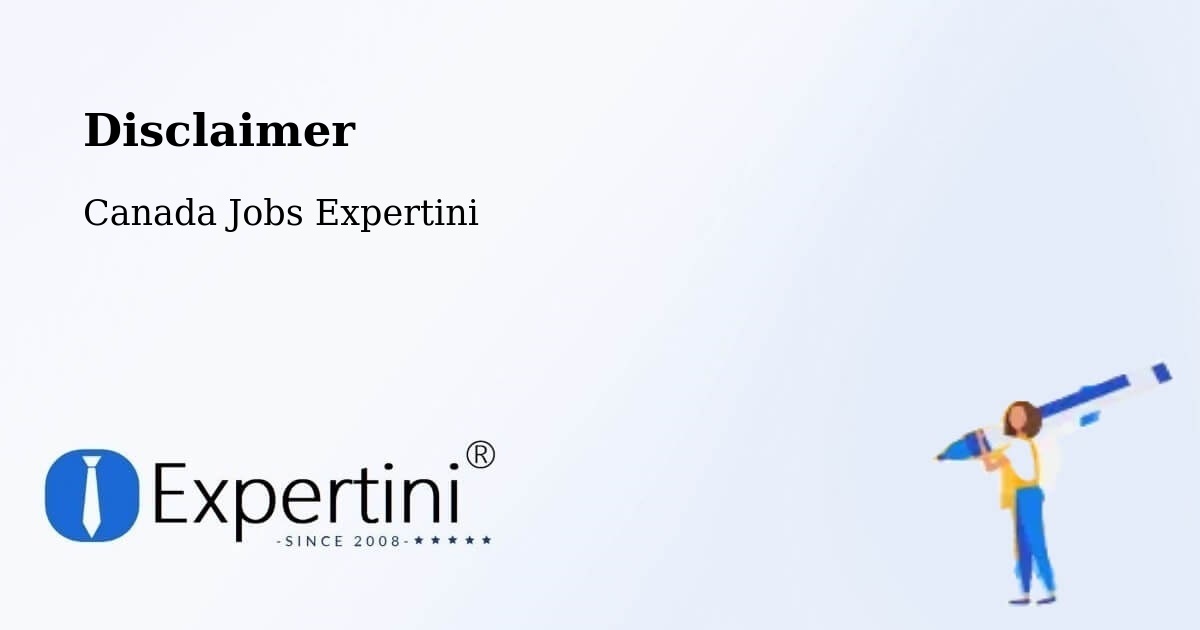 Disclaimer – Tamarack - Canada Jobs Expertini